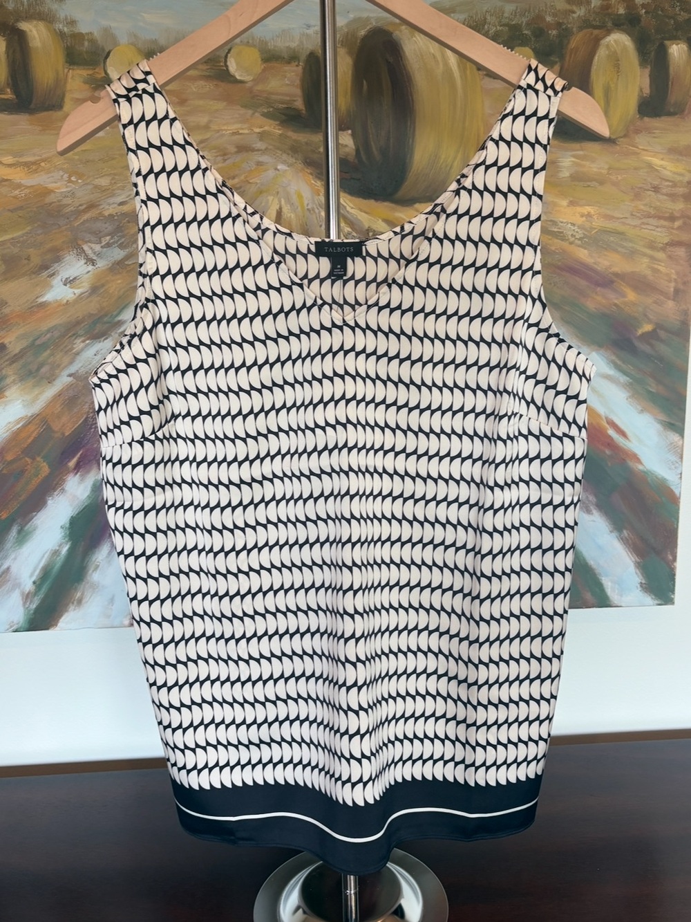 NWT Talbots Shell in Geo Print, sz M